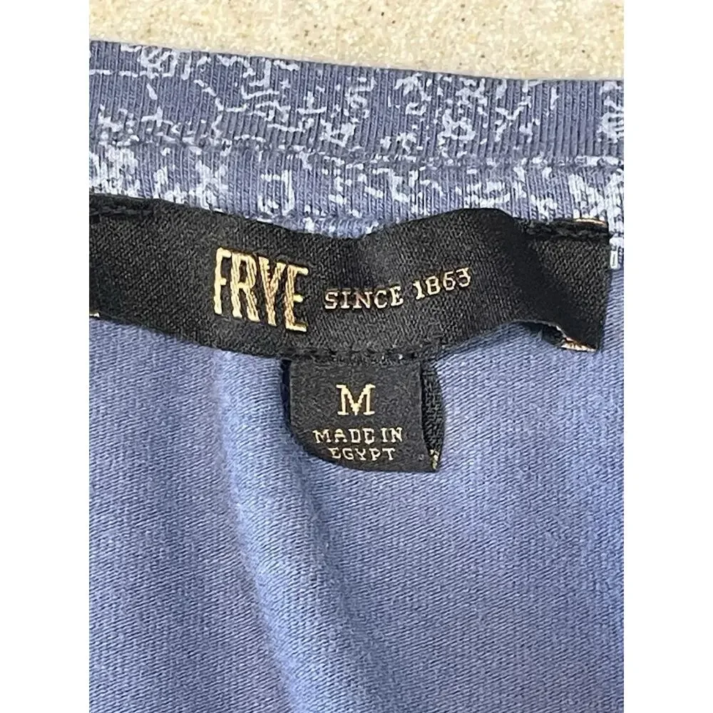 Frye Dress Bandana Blue Sleeveless Dress Cotton Women’s Size Medium Pockets